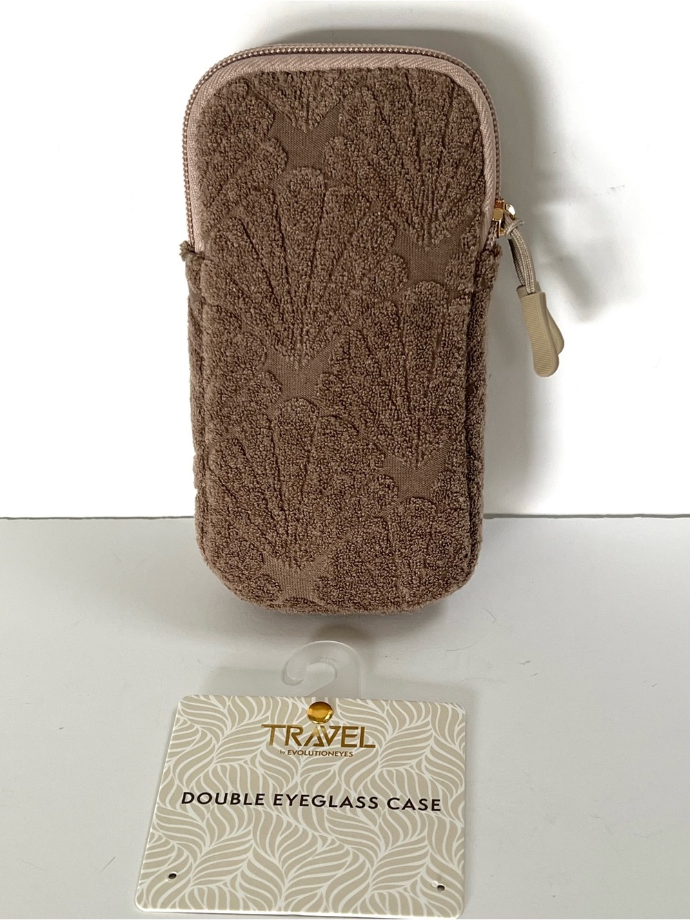 Evolution Eyes Terry Cloth She’ll Print Travel Double Eyeglass Case NEW